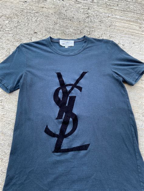 ysl big logo t shirt|ysl t shirt price.